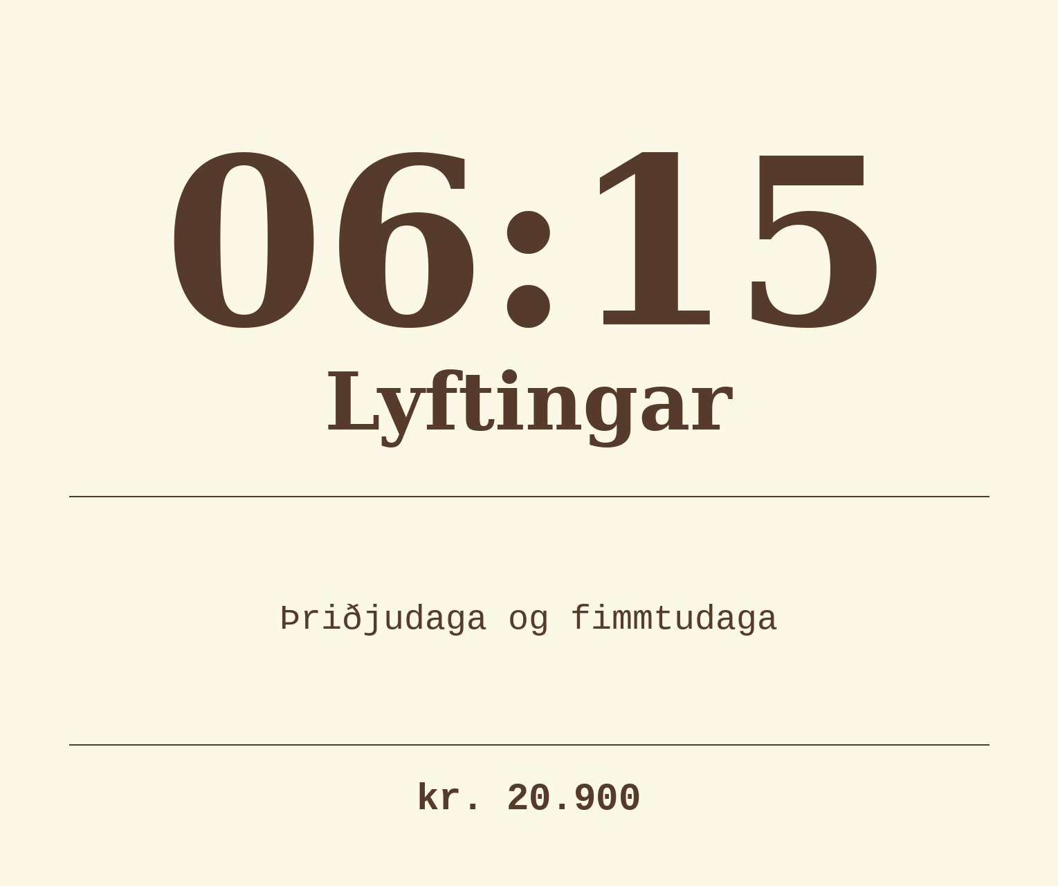 Lyftingar - 06:15
