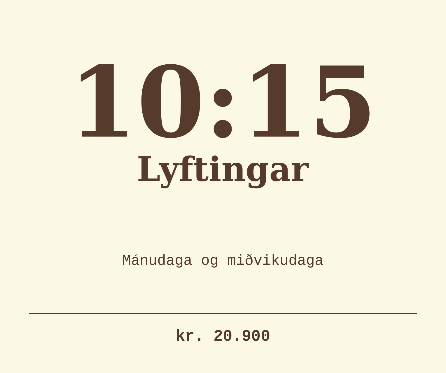 Lyftingar - 10:15
