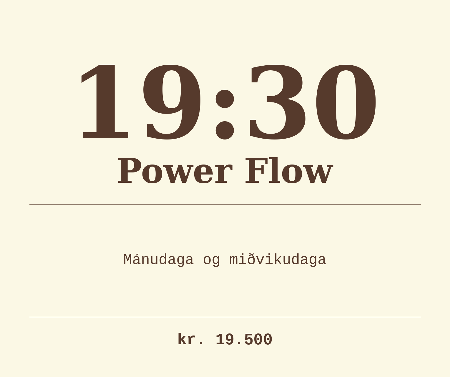 Power Flow - 19:30